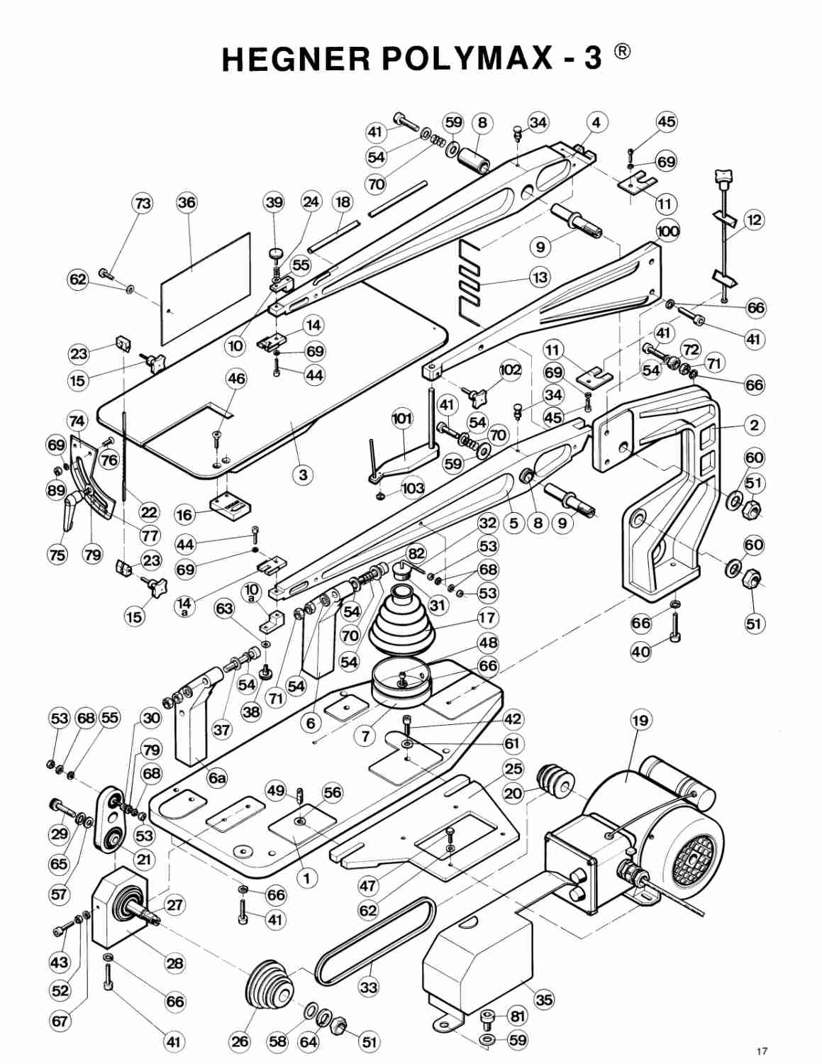 Hegner Polymax 3 Parts