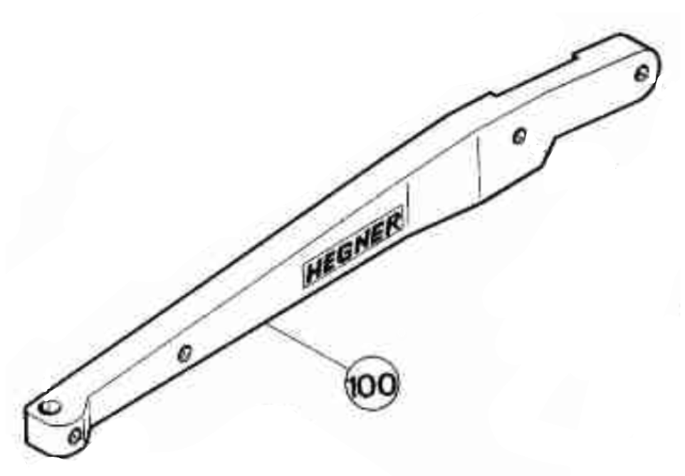 M14-E/M2 PART NUMBER 100 : HOLDDOWN ARM W/O FORK